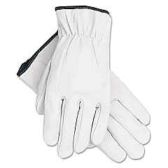 MCR Safety Grain Goatskin Driver Gloves, White, Large, 12 Pairs (MPG3601L)