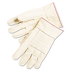 MCR Safety 1,000 Series Canvas Double Palm and Hot Mill Gloves, Men's, PVC Dots, Dozen (MPG9124K)