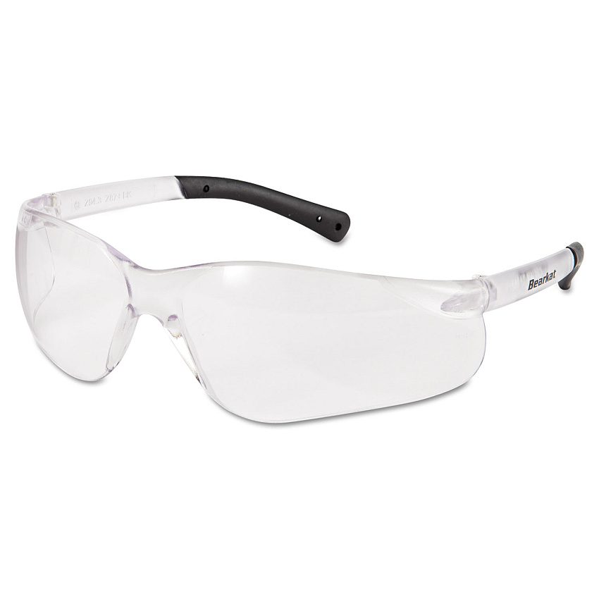 MCR Safety Bearkat Safety Glasses, Frost Frame, Clear Lens (CRWBK110AF)