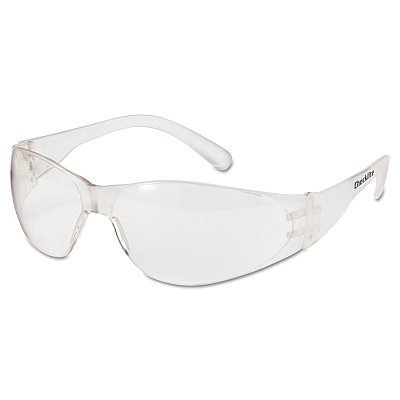MCR Safety Checklite Safety Glasses, Clear Frame, Clear Lens (CRWCL010)