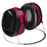 3M E-A-R Peltor OPTIME 105 Behind-The-Head Earmuffs, 29 dB NRR, Red/Black (H10B)