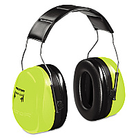 3M Peltor Optime 105 Hi-Viz Earmuffs, 30 dB NRR, Hi-Viz Green (MMMH10AHV)