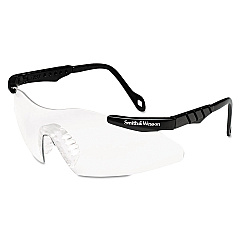 Smith & Wesson Magnum 3G Safety Glasses, Mini Black Frame, Clear Lens (SMW19822)