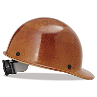 MSA Skullgard Protective Hard Hats, Front Brim, Fas-Trac III Ratchet Suspension, One Size Fits Most (6.5 to 8), Natural Tan (475395)
