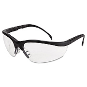 MCR Safety Klondike Safety Glasses, Matte Black Frame, Clear Lens (CRWKD110AF)