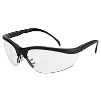 MCR Safety Klondike Safety Glasses, Matte Black Frame, Clear Lens (CRWKD110AF)