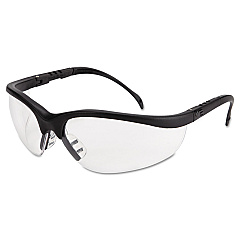 MCR Safety Klondike Safety Glasses, Matte Black Frame, Clear Lens (CRWKD110AF)
