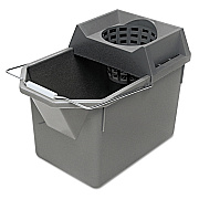 Rubbermaid Commercial Pail/Strainer Combination, 15 qt, Steel Gray (RCP6194STL)