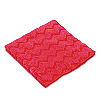 Rubbermaid Commercial HYGEN Microfiber Cleaning Cloths, 16 x 16, Red, 12/Carton (RCPQ620RED)