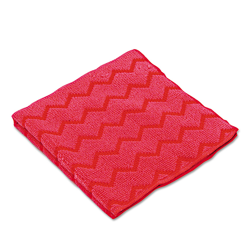 Rubbermaid Commercial HYGEN Microfiber Cleaning Cloths, 16 x 16, Red, 12/Carton (RCPQ620RED)