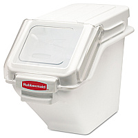 Rubbermaid Commercial ProSave Shelf Ingredient Bins, 5.4 gal, 11.5 x 23.5 x 16.88, White, Plastic (RCP9G57WHI)