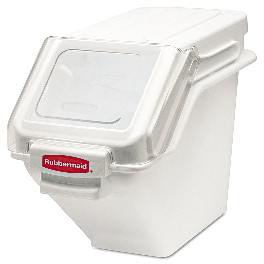 Rubbermaid Commercial ProSave Shelf Ingredient Bins, 5.4 gal, 11.5 x 23.5 x 16.88, White, Plastic (RCP9G57WHI)