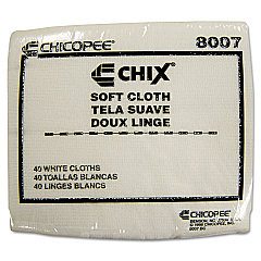 Chix Soft Cloths, 13 x 15, White, 40/Pack, 30 Packs/Carton (CHI8007)