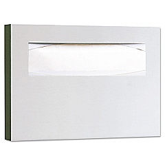 Bobrick Stainless Steel Toilet Seat Cover Dispenser, ClassicSeries, 15.75 x 2 x 11, Satin Finish (BOB221)
