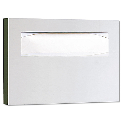 Bobrick Stainless Steel Toilet Seat Cover Dispenser, ClassicSeries, 15.75 x 2 x 11, Satin Finish (BOB221)
