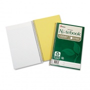 AbilityOne 7530016002020 SKILCRAFT Recycled Notebook, 3-Subject, Medium/College Rule, Green Cover, (150) 9.5 x 6 Sheets, 3/Pack