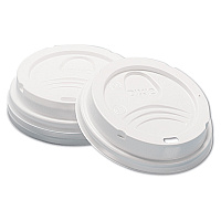 Dixie Dome Hot Drink Lids, Fits 8 oz Cups, White, 100/Sleeve, 10 Sleeves/Carton (DXED9538)