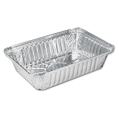 HFA Aluminum Oblong Pan, 2.25 lb Capacity, 5.94 x 8.44 x 1.81, Silver, 500/Carton (HFA206230)