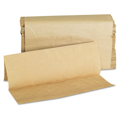 GEN Folded Paper Towels, Multifold, 9 x 9.45, Natural, 250 Towels/Pack, 16 Packs/Carton (1508)