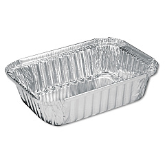 HFA Aluminum Oblong Pan, 1.5-lb Capacity, 5.13 x 7.06 x 1.69, Silver, 500/Carton (HFA206030)