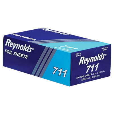 Reynolds Wrap Pop-Up Interfolded Aluminum Foil Sheets, 9 x 10.75, Silver, 500/Box, 6 Boxes/Carton (711)