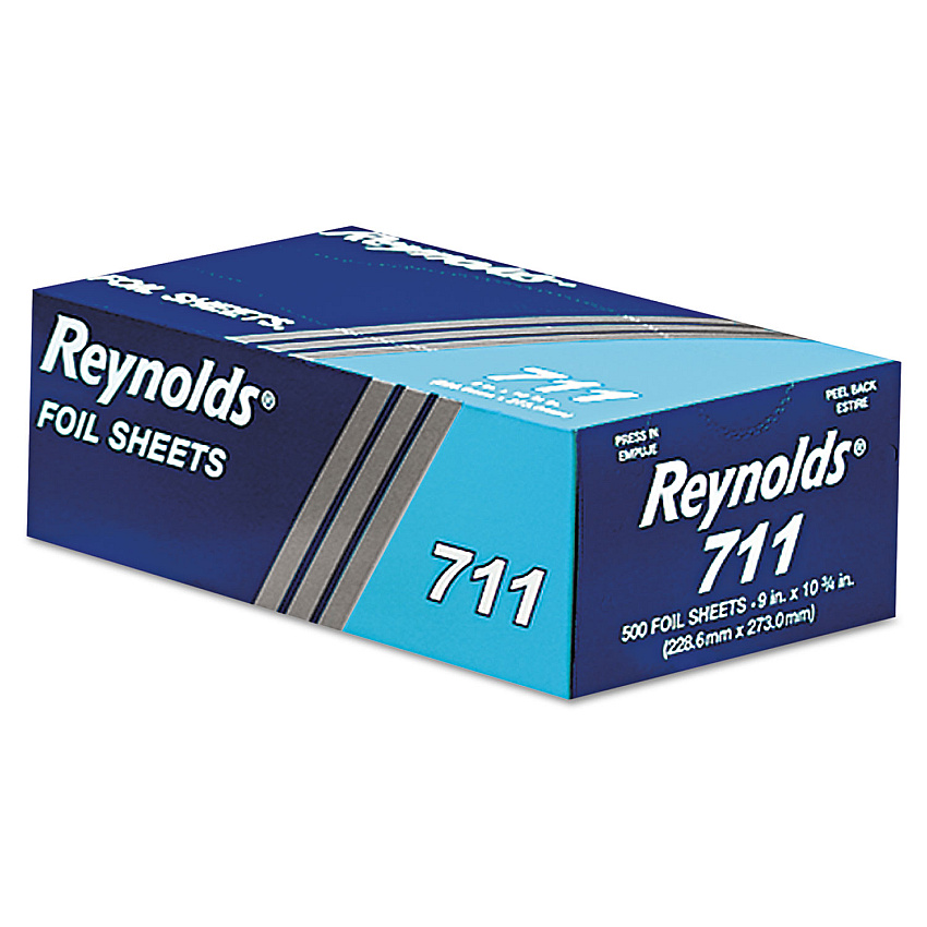 Reynolds Wrap Pop-Up Interfolded Aluminum Foil Sheets, 9 x 10.75, 500 Sheets/Box, 6 Boxes/Carton (RFP711)