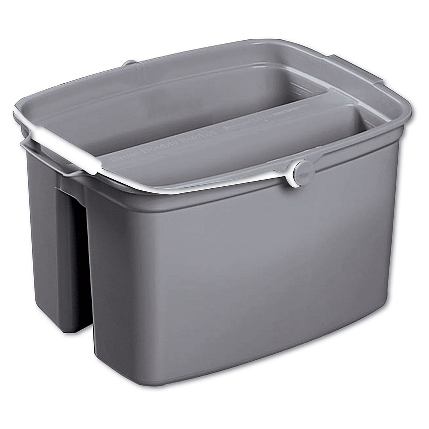 Rubbermaid Commercial Double Utility Pail, 17 qt, Plastic, Gray (RCP2617GRA)