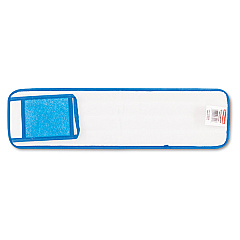 Rubbermaid Commercial Microfiber Wet Room Pads, 24 in. Long, Split Nylon/Polyester Blend, Blue (RCPQ411BLU)