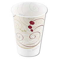 Solo Symphony Design Wax-Coated Paper Cold Cups, ProPlanet Seal, 7 oz, Beige/White, 100/Sleeve, 20 Sleeves/Carton (SCCR7NSYM)