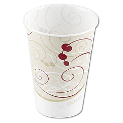 Solo Symphony Design Wax-Coated Paper Cold Cups, ProPlanet Seal, 7 oz, Beige/White, 100/Sleeve, 20 Sleeves/Carton (SCCR7NSYM)