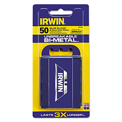 IRWIN Utility Knife Bi-Metal Traditional Replacement Blades, 50/Pack (IRW2084300)