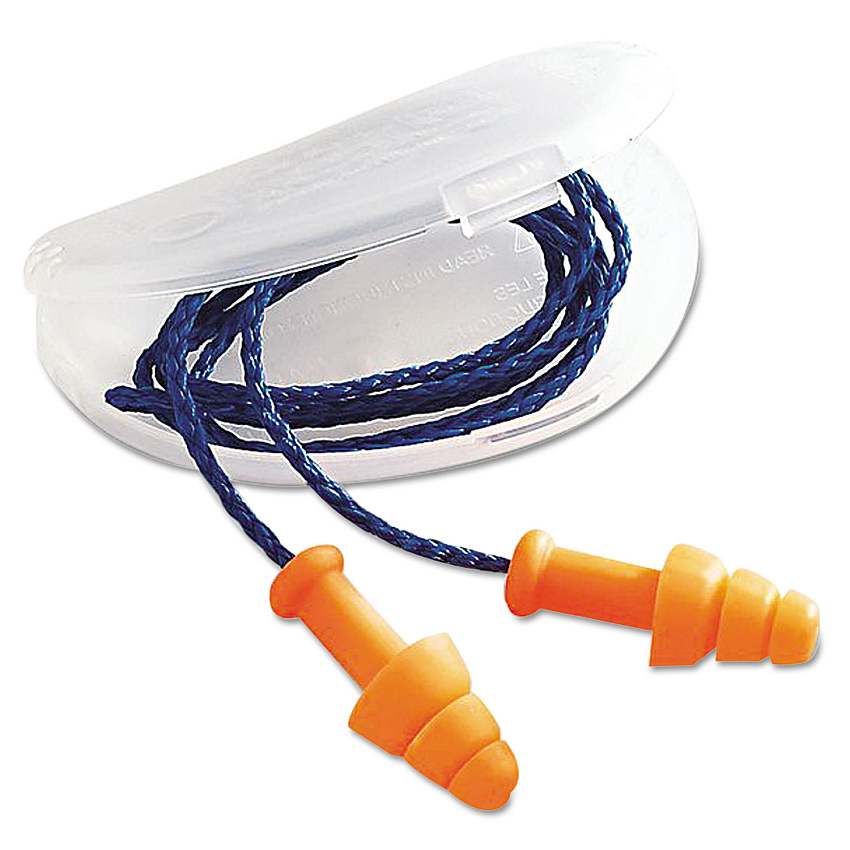 Howard Leight by Honeywell SmartFit Multiple-Use Earplugs, Corded, 25NRR, Orange, 100 Pairs (HOWSMF30)