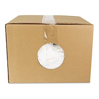HOSPECO New Bleached White T-Shirt Rags, 25 Pounds/Bag (HOS45525)