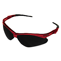 KleenGuard Nemesis Safety Glasses, Red Frame, Smoke Lens (KCC22611)