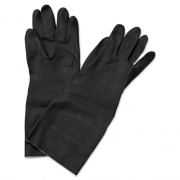 Boardwalk Neoprene Flock-Lined Gloves, Long-Sleeved, 12", Large, Black, Dozen (543L)