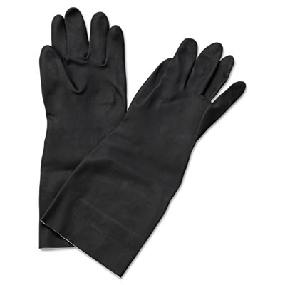 Boardwalk Neoprene Flock-Lined Gloves, Long-Sleeved, 12", X-Large, Black, Dozen (BWK543XL)