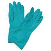 Boardwalk Flock-Lined Nitrile Gloves, Small, Green, Dozen (183S)