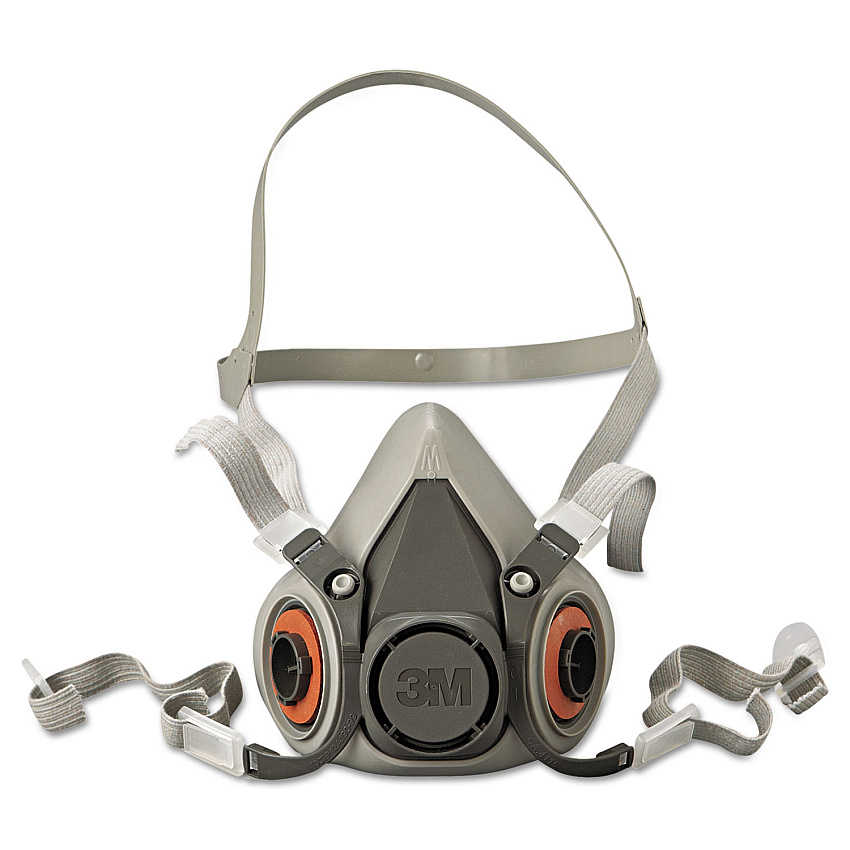 3M Half Facepiece Respirator 6000 Series, Reusable, Medium (MMM6200)