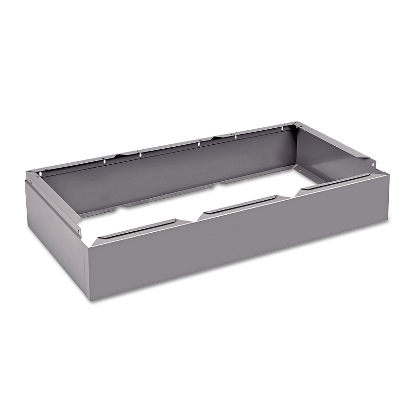 Tennsco Three Wide Closed Locker Base, 36w x 18d x 6h, Medium Gray (TNNCLB3618MG)