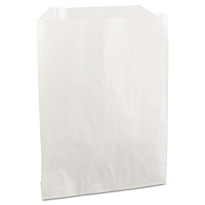 Bagcraft Grease-Resistant Single-Serve Bags, 6" x 0.75" x 7.25", White, 2,000/Carton (BGC450019)