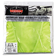 ergodyne GloWear 8210Z Class 2 Economy Vest, Polyester Mesh, Zipper Closure, 2X-Large to 3X-Large, Lime (EGO21057)