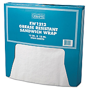 Bagcraft Grease-Resistant Paper Wraps and Liners, 12 x 12, White, 1,000/Box, 5 Boxes/Carton (BGC057012)