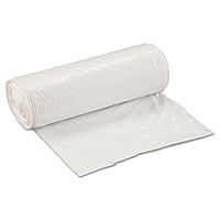 Inteplast Group Low-Density Commercial Can Liners, 30 gal, 0.8 mil, 30" x 36", White, Interleaved Roll, 25 Bags/Roll, 8 Rolls/Carton (IBSSL3036XHW)