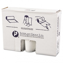 Inteplast Group High-Density Commercial Can Liners Value Pack, 45 gal, 12 microns, 40" x 46", Clear, 25 Bags/Roll, 10 Rolls/Carton (VALH4048N14)