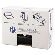 Inteplast Group High-Density Commercial Can Liners Value Pack, 60 gal, 19 microns, 43" x 46", Black, 25 Bags/Roll, 6 Rolls/Carton (VALH4348K22)