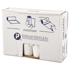 Inteplast Group High-Density Commercial Can Liners Value Pack, 45 gal, 11 microns, 40" x 46", Clear, 25 Bags/Roll, 10 Rolls/Carton (VALH4048N12)
