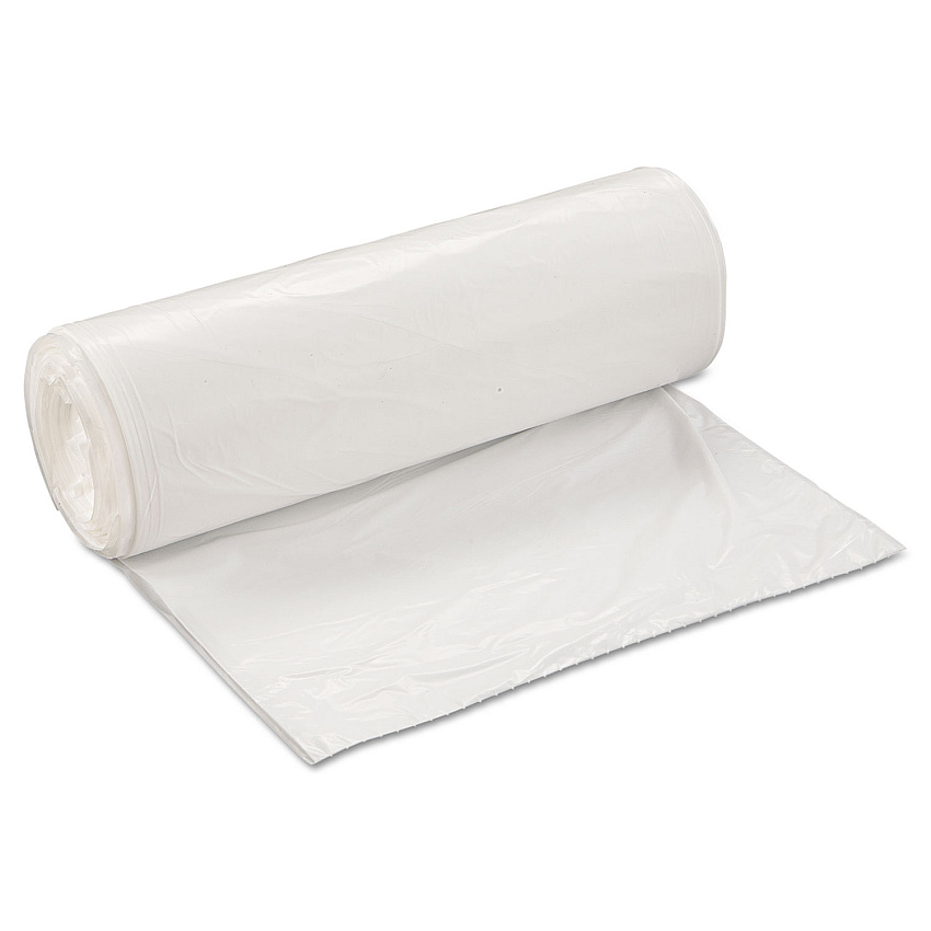 Inteplast Group Low-Density Commercial Can Liners, 60 gal, 0.7 mil, 38" x 58", White, Interleaved Roll, 25 Bags/Roll, 4 Rolls/Carton (IBSSL3858XHW2)