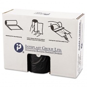 Inteplast Group High-Density Commercial Can Liners Value Pack, 60 gal, 19 microns, 38" x 58", Black, 25 Bags/Roll, 6 Rolls/Carton (VALH3860K22)
