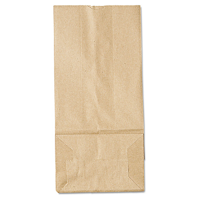 General Grocery Paper Bags, #5 Size, 5.25" x 3.44" x 10.94", Natural, 500/Bundle (BAGGK5500)