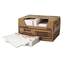 Chix Food Service Towels, Cotton, 13 x 21, White/Red, 150/Carton (CHI8252)